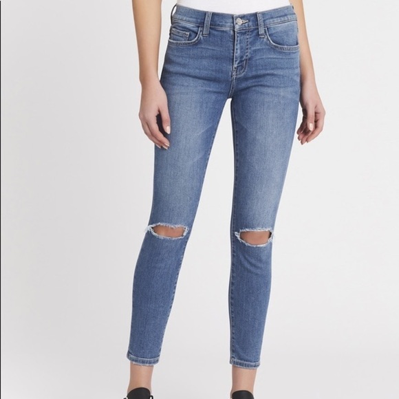 NWT Current/Elliott The Stiletto Jeans in 2 Year Destroy Stretch Indigo - Picture 1 of 13